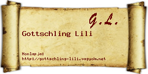 Gottschling Lili névjegykártya